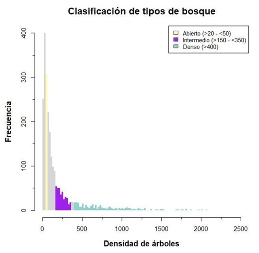 Clasificación de tipos de bosque
