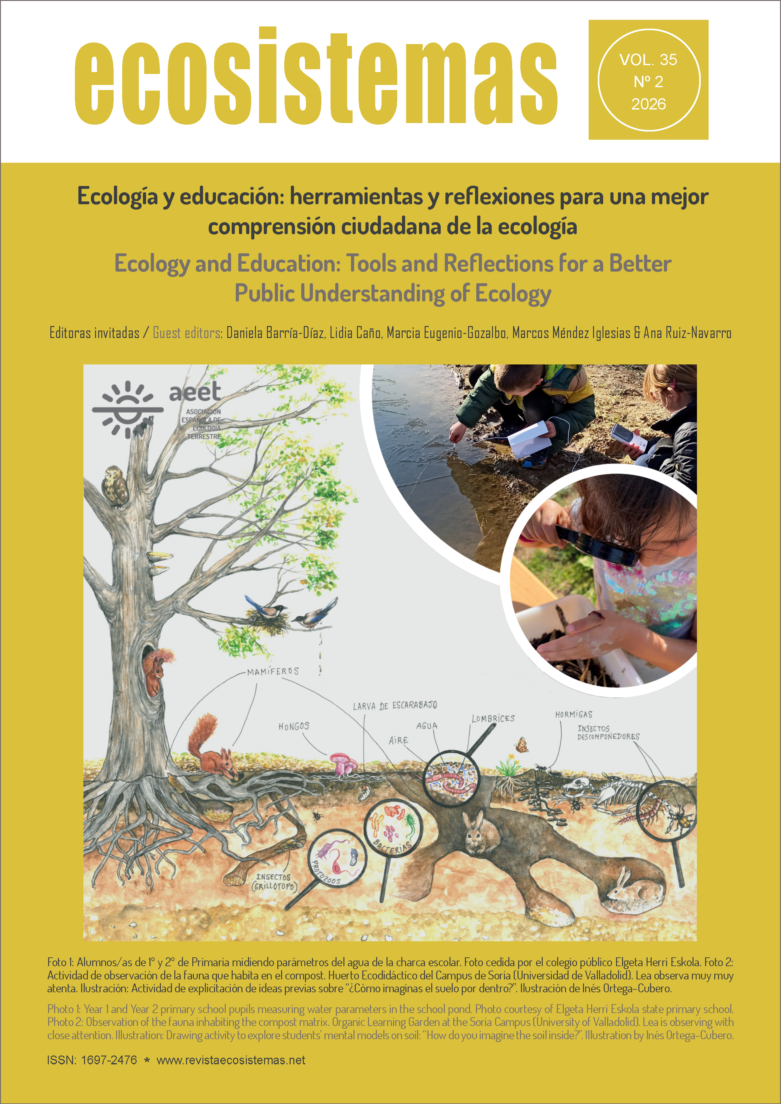 Portada Ecosistemas, núm. 35(2), año 2026.